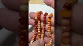 Mexican Fire Opal Faceted Beads 6 mm [upl. by Ecilegna]