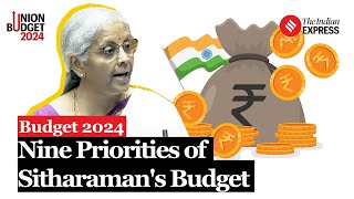 Budget Session 2024 FM Nirmala Sitharaman Unveils Budget 2024 Highlights Nine Priorities [upl. by Quintina]