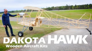 An ALL WOOD Aircraft Kit Dakota Hawk  CKD Aero and Fisher Flying Products [upl. by Constanta]