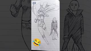 Saitama funny face 😂drawing\one punch man ytshorts animedrawing art [upl. by Kirsten308]