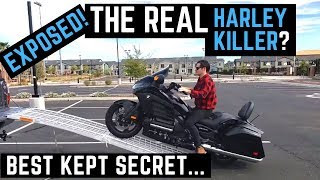 The REAL Harley Killer Honda Goldwing F6B Review Ride Impressions Walk Around 060 mph [upl. by Ahsito]