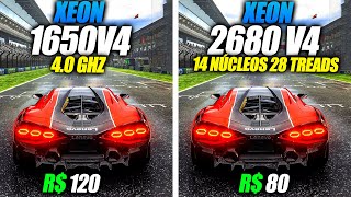 SACANAGEM XEON 1650 V4 vs XEON 2680 V4  TESTES EM 13 JOGOS no ULTRA E LOW MENTIRAM PRA VCS [upl. by Notsud]