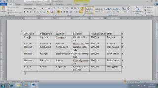 Word 2010 Einfache Serienbriefe erstellen Teil 2 [upl. by Anaig]
