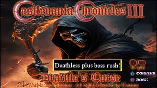 Castlevania Chronicles III  Draculas Curse PC  Deathless Plus Boss Rush [upl. by Healion]