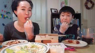 201746 치킨 6 교촌 레드 치킨 콤보 먹방 Chicken 6 Kyochon Red chicken combo Mukbang 炸鸡 吃播 [upl. by Geri]