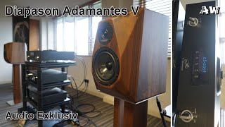 Diapason Adamantes V bookshelf speakers  Audio Exklusiv P8S CD Player [upl. by Attevaj774]