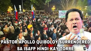 Pastor Apollo Quiboloy Surrendered to ISAFP KOJC Davao members tuloy pa rin ang rally sa Liwasan [upl. by Ashman]