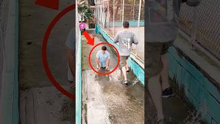 Heartwarming Moment Girl Helps Man Cross Puddle shorts [upl. by Yssirk692]