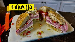 Muffuletta Sandwich with Homemade Muffuletta bread [upl. by Airotel577]