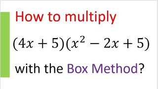 Multiply Polynomials Box or Table Method [upl. by Aicerg]