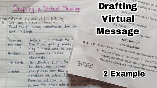 Drafting a Virtual Message Class 12Board Exam 12 Writing SkillVirtual message examplesBoards 2023 [upl. by Ellimaj]