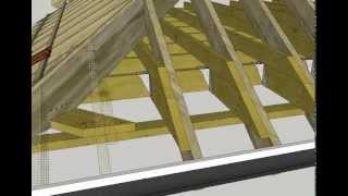 Hiped roof construction [upl. by Bullock]