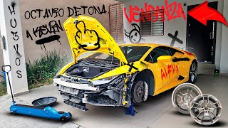 DESTRUYO POR COMPLETO EL LAMBORGHINI HURACAN POR VENGANZA  ALFREDO VALENZUELA [upl. by Elraet]