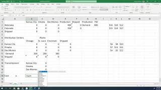 Transshipment Problem Solving Using Microsoft Excel [upl. by Bixby574]