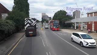 FULL ROUTE VISUAL  London Bus Route 183 Golders Green– Pinner  SP40086 YT59RYN [upl. by Emeric]