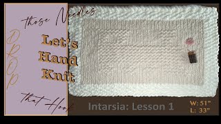 How To Intarsia  Lesson 1  Hand Knitting With Chunky Chenille [upl. by Eirrol174]