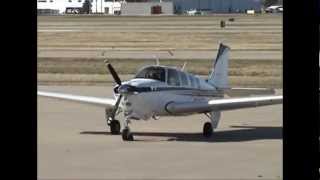 Beachcraft A36 Bonanza start up amp takeoff [upl. by Guntar]