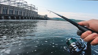 Dam Fishing for LOADED Striped Bass Striper Fishing  East Coast EP3 [upl. by Aed]