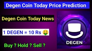 Degen coin price prediction  Degen coin latest news  Degen coin today news  Degen news price [upl. by Asenav]