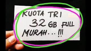 kuota internet tri paling murahcara beli kuota internet tri 32 gb [upl. by Ruenhs]