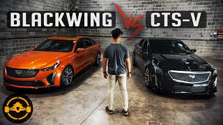 Cadillac CT5V Blackwing vs CTSV Comparision Review [upl. by Yniatirb]