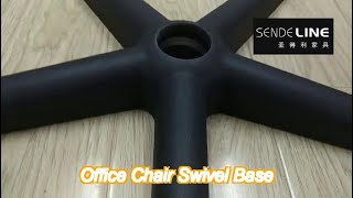 Black White Nylon Five Star Office Chair Swivel Base With 360 Degree Rotation [upl. by Aloise]