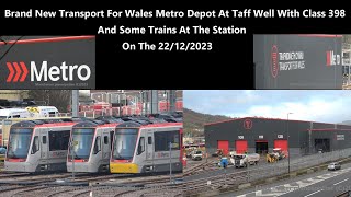 4K Brand New Transport For Wales Metro Depot At Taff Well With Class 398 And Trains Station 221223 [upl. by Tnahsin]