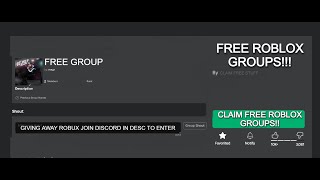 HOW TO CLAIM FREE ROBLOX GROUPS 💰🤑 [upl. by Necyla]