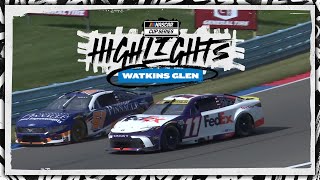 Denny Hamlin and Ryan Blaney involved in multicar wreck on Lap 1  NASCAR [upl. by Enelrihs]