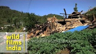 Panoramic view of Sindhupalchowk  Earthquake affected area in Nepal [upl. by Aidole]