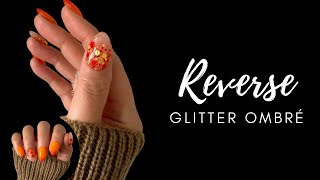 Reverse Glitter Ombré  Halloween Dip Powder Nails [upl. by Yentihw]