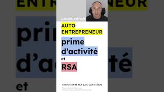 Autoentrepreneur  RSA  prime dactivité [upl. by Anabelle405]