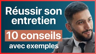 Réussir un entretien dembauche en 2024  10 conseils concrets avec exemples [upl. by Doehne]