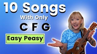 10 Easy Ukulele Songs Using Only 3 Chords Tutorial and Play Along [upl. by Rusticus]