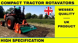 Compact Tractor Rotavator  Wessex Tractor Rotavator  Cultivator [upl. by Durand]