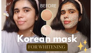 korean mask for whitening and glowy skin  face mask  winters skincare [upl. by Bergen763]