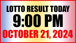 Lotto Result Today 9pm Draw October 21 2024 Swertres Ez2 Pcso [upl. by Niawat826]