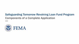 Components of a Complete Safeguarding Tomorrow Revolving Loan Fund Program Application [upl. by Monie612]