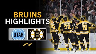 Bruins Highlights Boston Bounces Back Shuts Out Utah [upl. by Avehs]