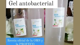 Como hacer gel antibacterial casero receta de la profeco y la oms [upl. by Nuawd]