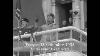 Il discorso di Mussolini a Trieste del 18 settembre 1938 [upl. by Analaj332]