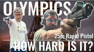 OLYMPICS Shooting  How Hard is it 25m Mens Rapid Pistol [upl. by Anileuqcaj275]