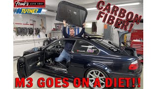 Installing My Turner Motorsport Carbon Fiber Sunroof Delete Panel My E46 M3 Loses Some Weight [upl. by Inaniel]