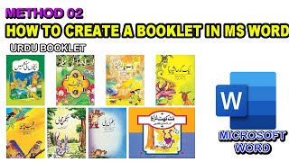 how to make booklet in ms word Urdu stories Method 02 [upl. by Noterb]