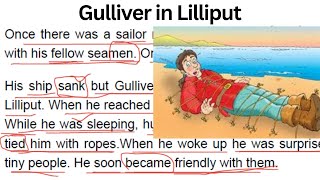 Gulliver in Lilliput  Gullivers Travels  Story Reading  English Story  Hindi Translation [upl. by Davison]