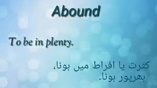 Abound Meaning In English And Urdu [upl. by Yerdua]