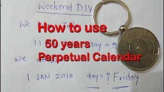 how to use 50 years calendar  how use Perpetual calendar  aliexpress 10050 years calendar [upl. by Adnaluoy]