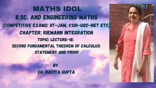 Lec18 SECOND FUNDAMENTAL THEOREM OF CALCULUS in hindi [upl. by O'Mahony]