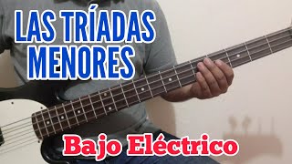 TRÍADAS Menores en Bajo Eléctrico  Todas las NOTAS [upl. by Sanez]