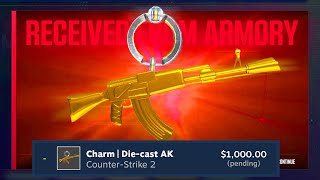 He unboxed the 1 NEW CHARM and SOLD IT for 1000 CS2 [upl. by Geof634]